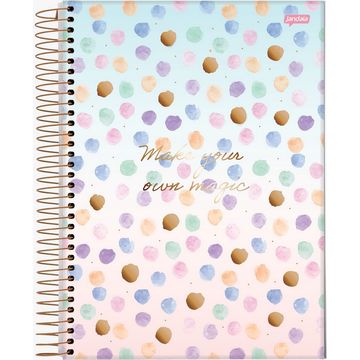 Caderno Universitário Capa Dura Espiral 10 Matérias 160 Fls 200x275 La Creme Make your own magic - Unitário - Jandaia - 69013-24