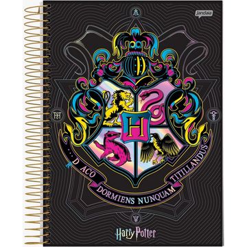 Caderno Universitário Capa Dura Espiral 1 Matéria 96 Fls 200x275 Harry Potter - Unitário - Jandaia - 63599-24A