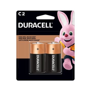 Pilha Alcalina Média C Duracell - 6412 - Blister com 2 Pilhas