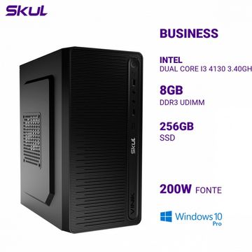 Micro Computador Skul Business B300 Core i3 4130 Memória 8 GB SSD 256GB Windows 10 PRO sem Monitor - B300 243378