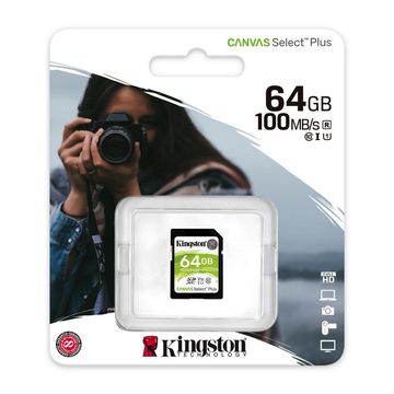 Cartão de Memória Kingston Select Plus 64 GB Micro Classe 10 com Adaptador - SDCS2/64GB
