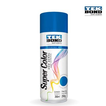 Tinta Spray Super Color Azul Metálico Uso Geral 350ml/250g - Tekbond