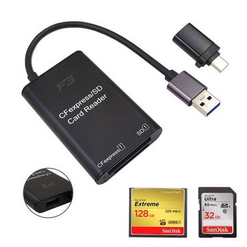 Conversor USB Type-C 3.0 Macho para Leitor Cartão SD/CFexpress - F3 - 608