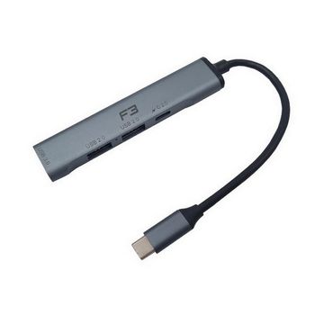 Conversor USB Type-C 3.0 Macho para 1 USB 3.0 / 2 USB 2.0 F3 - 305