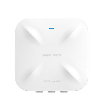 Access Point Externo Direcional WI-FI 6 AX6000 Ruijie | Reyee RG-RAP6260(H)-D Dual-Band 1 Porta 2.5GE PoE +1 Porta SFP  Sem Fonte