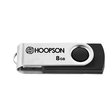 Pen Drive Hoopson 8GB Preto/Prata - PEN-001-8