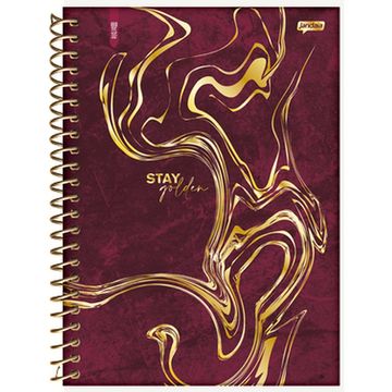 Caderno Universitário Capa Dura Espiral 10 Matérias 160 Fls 175x242 Marble - Unitário - Jandaia - 72907-24