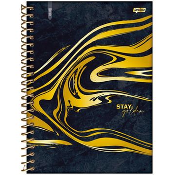 Caderno Universitário Capa Dura Espiral 10 Matérias 160 Fls 175x242 Marble - Unitário - Jandaia - 72907-24C