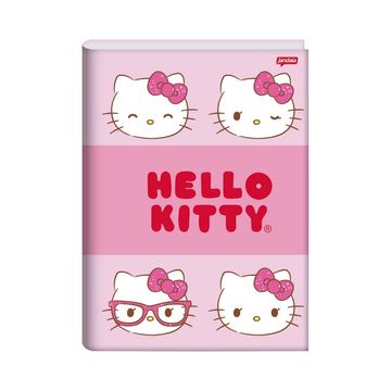 Caderno Brochura Capa Dura Costurado 80 Fls 140x200 Hello Kitty - Unitário - Jandaia - 75164-24