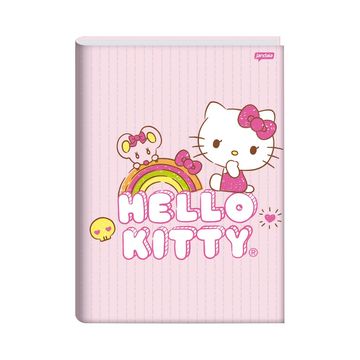 Caderno Brochura Capa Dura Costurado 80 Fls 140x200 Hello Kitty - Unitário - Jandaia - 75164-24B