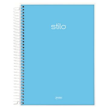 Caderno Universitário Capa Dura Espiral 10 Matérias 160 Fls 175x242 Azul Stilo - Unitário - Jandaia - 68827-88