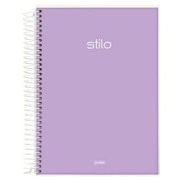 Caderno Universitário Capa Dura Espiral 10 Matérias 160 Fls 175x242 Lilás Stilo - Unitário - Jandaia - 68827-88