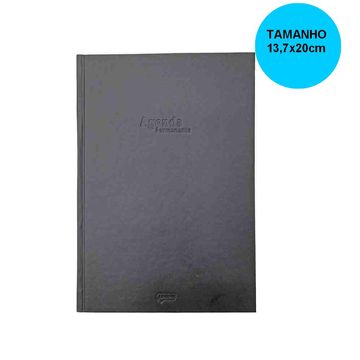 Agenda Permanente Brochura 400 Folhas 137x200mm Executiva Preto Jandaia - Unitário - 72864-77