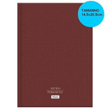 Agenda Permanente Brochura 192 Folhas 145x205mm Vinho Foroni - Unitário - 53.7630-0