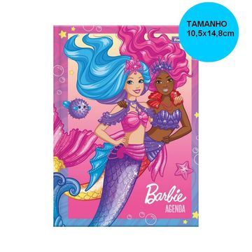 Agenda Escolar Permanente 105x148mm 96 Folhas Barbie Rosa - Foroni - 54.7668-1