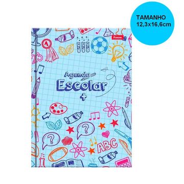 Agenda Escolar Permanente 123x166mm 160 Folhas Escolar+ - Foroni - 51.7683-1