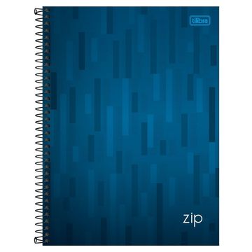 Caderno Universitário Capa Dura Espiral 1 Matéria 96 Fls 200x275 Zip Azul - Unitário - Tilibra - 134490