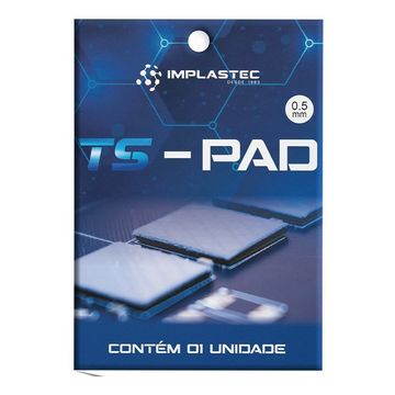 Thermal Pad Almofada Térmica Ts Pad 100x100 x 0.5mm 12.8W/m.K - Implastec  PATSPAD05