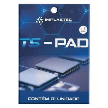 Thermal Pad Almofada Térmica Ts Pad 100x100 x 1.5mm 12.8W/m.K - Implastec  PATSPAD15