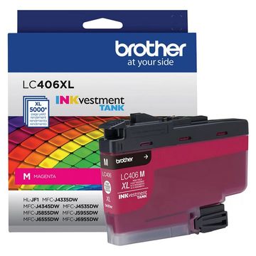 Cartucho de Tinta Brother LC406XL Magenta Original - LC406XLMS - 5.000 páginas para HLJF1, MFCJ4335DW, MFCJ4345DW, MFCJ4535DW, MFCJ5855DW, MFCJ5955DW