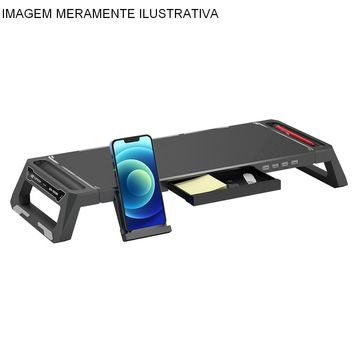 Suporte para Monitor e Notebook Ajustável Preto C3tech - BM-100BK