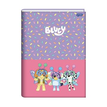 Caderno Brochurão Capa Dura Costurado 80 Fls 200x275 Bluey Trio - Unitário - Jandaia - 75191-24