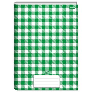 Caderno Brochurão Capa Dura Costurado 96 Fls 200x275 Xadrez Verde - Unitário - Jandaia - 75897-77