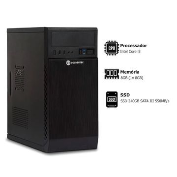 Micro Computador Goldentec F-GCL - 61467 Core i3 2120 Memória 8 GB SSD 240 GB sem Monitor-SINOP-03