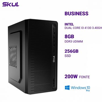 Micro Computador Skul Business B300 Core i3 4130 Memória 8 GB SSD 256GB Windows 10 PRO sem Monitor - B300 243378-SINOP-03