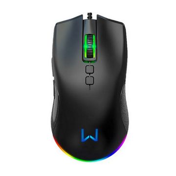 Mouse USB Gamer Rush Warrior MO392 12000 Dpi Preto com Led