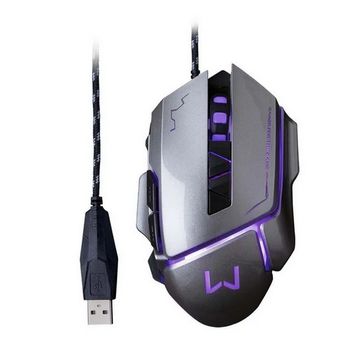 Mouse USB Gamer Ivor Warrior MO262 3200 Dpi Grafite com Led em 4 Cores