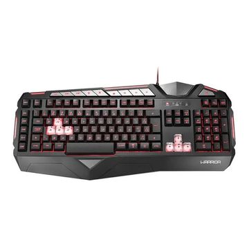 Teclado USB Gamer Warrior Morani Preto/ Vermelho -TC209 -  Vendido Unitário