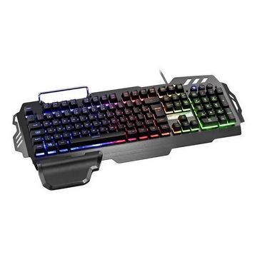 Teclado USB Gamer Warrior Zuberi Semi Mecânico Preto com Led - TC210