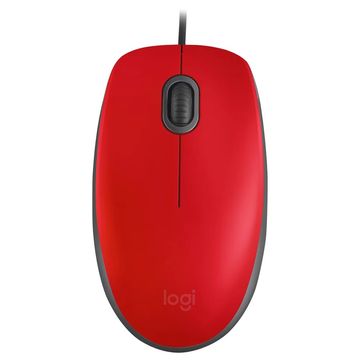 Mouse USB Logitech M110 Silent 1000 Dpi Vermelho - 910-006755-V