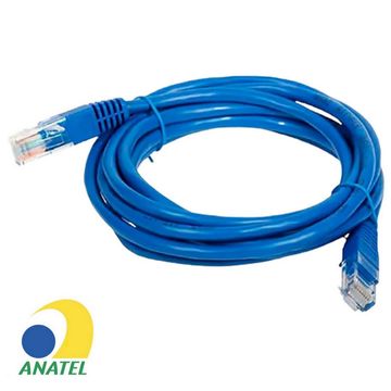 Cabo Patch Cord Cat.5E 2,0 Metros Azul Legrand 51828 - 100% Cobre Homologado ANATEL