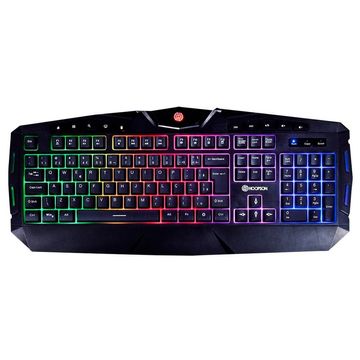 Teclado USB Gamer Hoopson Multimídia Led RGB - Preto - TPC-073