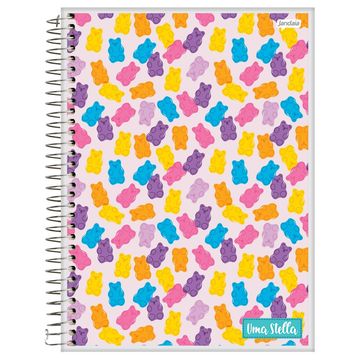 Caderno Universitário Capa Dura Espiral 12 Matérias 192 Fls 200x275 Uma Stella E - Unitário - Jandaia - 68792