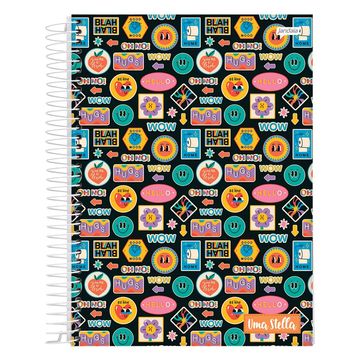 Caderno Universitário Capa Dura Espiral 12 Matérias 192 Fls 200x275 Uma Stella D - Unitário - Jandaia - 68792