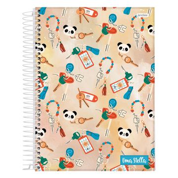 Caderno Universitário Capa Dura Espiral 12 Matérias 192 Fls 200x275 Uma Stella J - Unitário - Jandaia - 68792