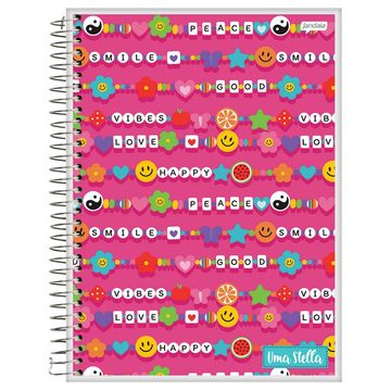 Caderno Universitário Capa Dura Espiral 12 Matérias 192 Fls 200x275 Uma Stella G - Unitário - Jandaia - 68792