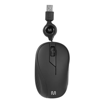 Mouse USB Retrátil Multi MR100 1200 Dpi Preto - MO231