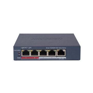 Switch PoE Hikvision DS-3E1105P-EI/M 4 Portas 10/100 Mbps + 1 Link