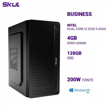 Micro Computador Skul Business B300 Core i3 3220 Memória 4 GB SSD 128 GB Windows 10 PRO sem Monitor - B429952111