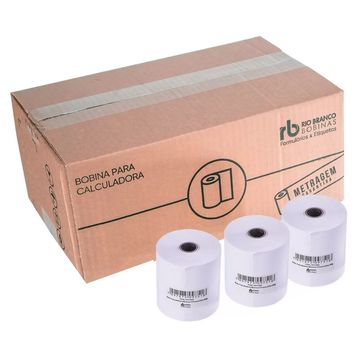 Bobina Térmica 1 Via 57mm x 30 Metros Branco Calculadora Maxprint - Caixa com 30 Unidades - 451265