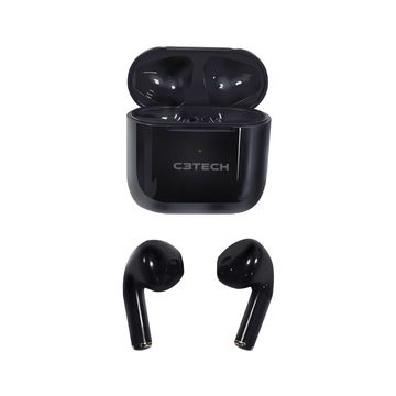 Fone de Ouvido Auricular TWS Bluetooth Preto C3tech - EP-TWS-21BK