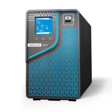 No-Break SMS Gamer 1.5 KVA Entrada Bivolt e Saída Bivolt Wi-Fi 2 Baterias - 29600 - com Conexão para Bateria Externa