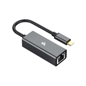 Adaptador USB Type-C 3.0 Macho x Rede RJ45 10/100/1000 5+ - 018-7550-SINOP-03