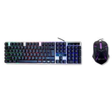 Kit Teclado + Mouse USB Gamer Yakao Preto com Led - TCL