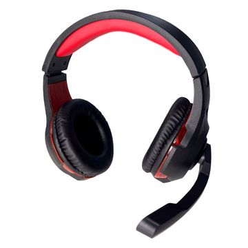 Fone de Ouvido Headset com Microfone USB Preto/ Vermelho Yakao - 73139602