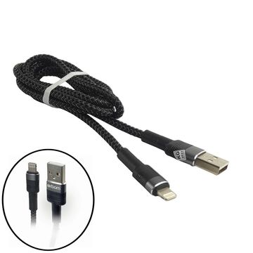 Cabo USB A Macho x Lightning 2.4A 1,0 Metro para iPhone, iPad e iPod Preto Exbom - CBX-U2C15IP - 3362